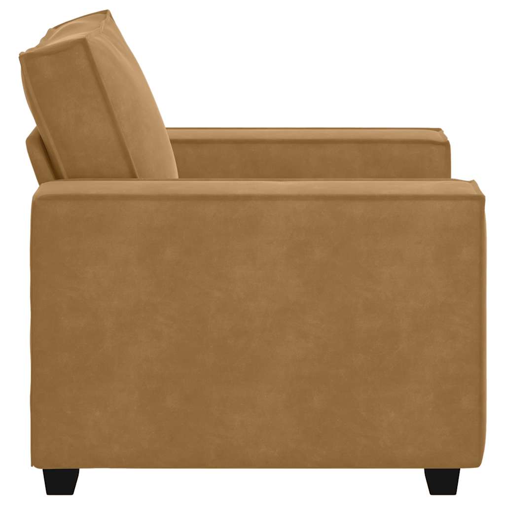 sofastol 60 cm fløjl brun