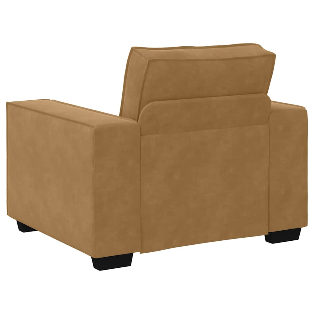 sofastol 60 cm fløjl brun