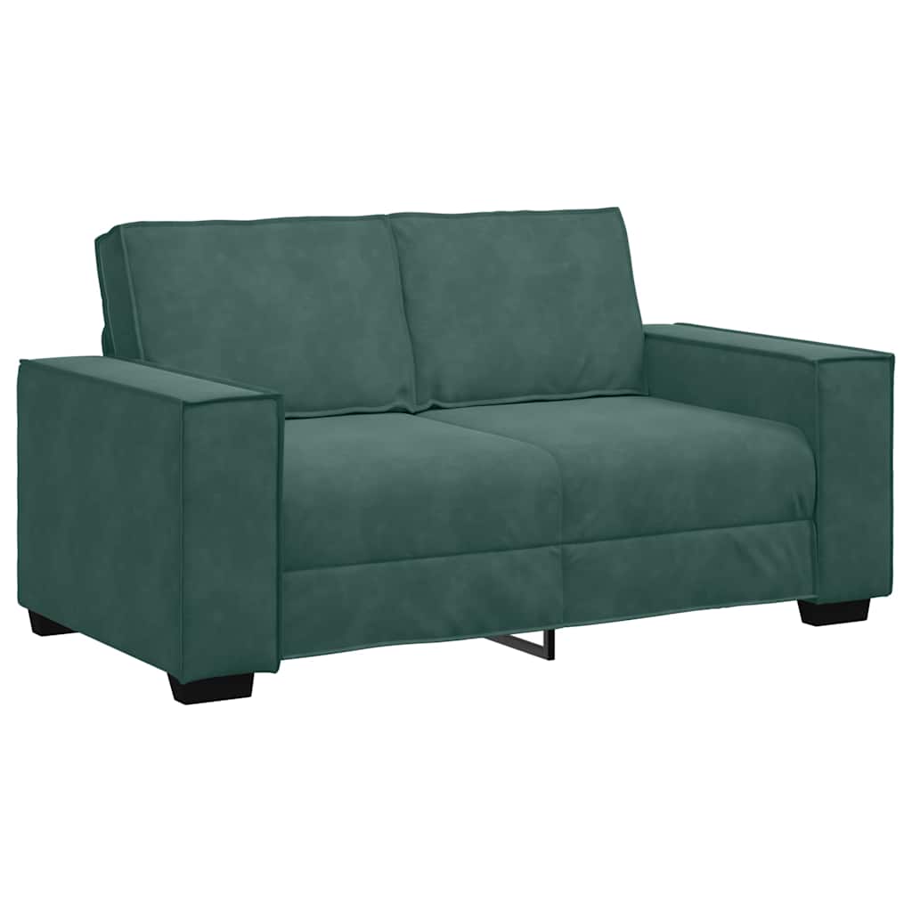 2-personers sofa 120 cm fløjl mørkegrøn