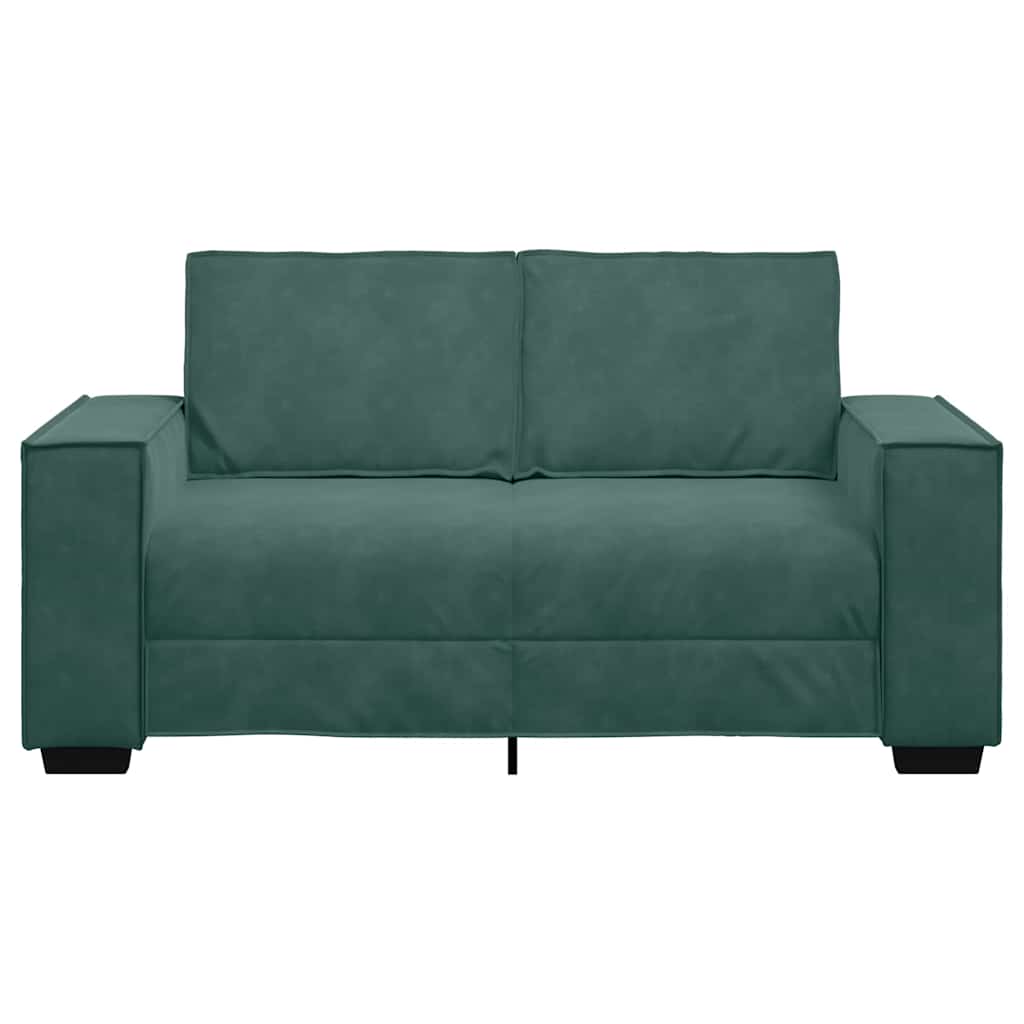 2-personers sofa 120 cm fløjl mørkegrøn