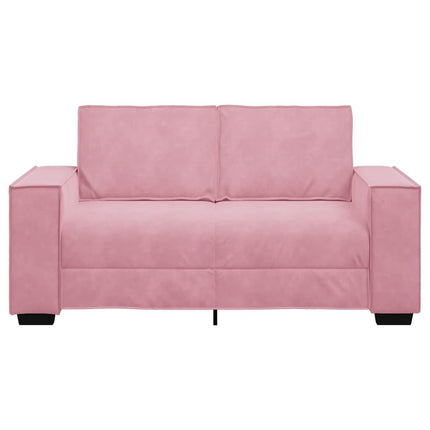 2-personers sofa 160x78x84 cm fløjl lyserød