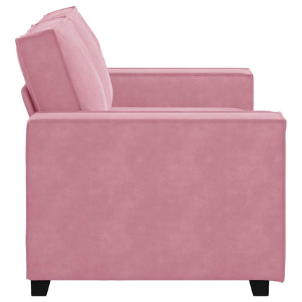 2-personers sofa 160x78x84 cm fløjl lyserød