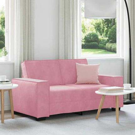 2-personers sofa 160x78x84 cm fløjl lyserød