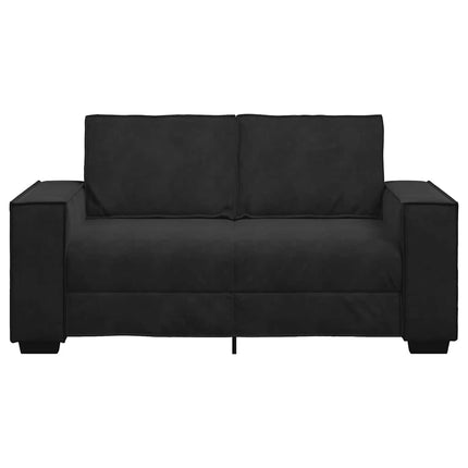 2-personers sofa 160x78x84 cm fløjl sort