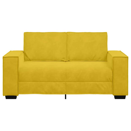 2-personers sofa 160x78x84 cm fløjl gul