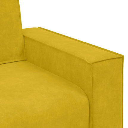 2-personers sofa 160x78x84 cm fløjl gul