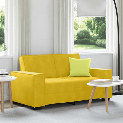 2-personers sofa 160x78x84 cm fløjl gul