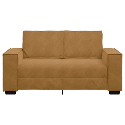 2-personers sofa 160x78x84 cm fløjl brun