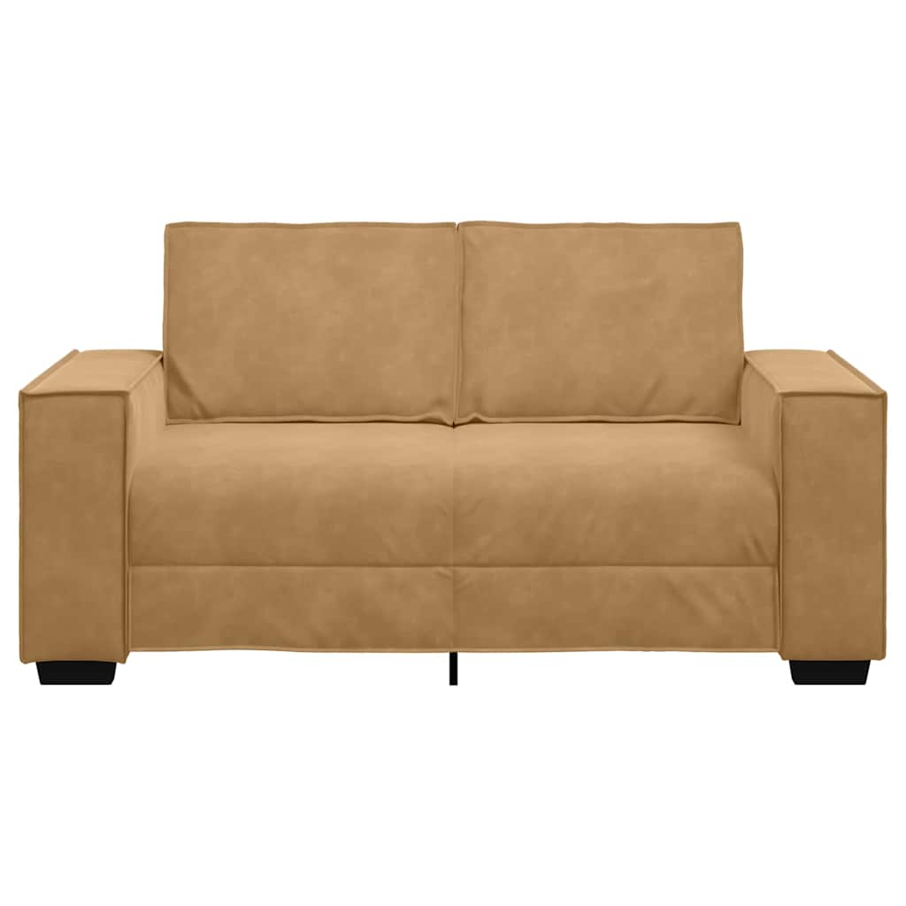 2-personers sofa 120 cm fløjl brun