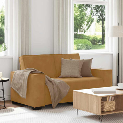 2-personers sofa 160x78x84 cm fløjl brun