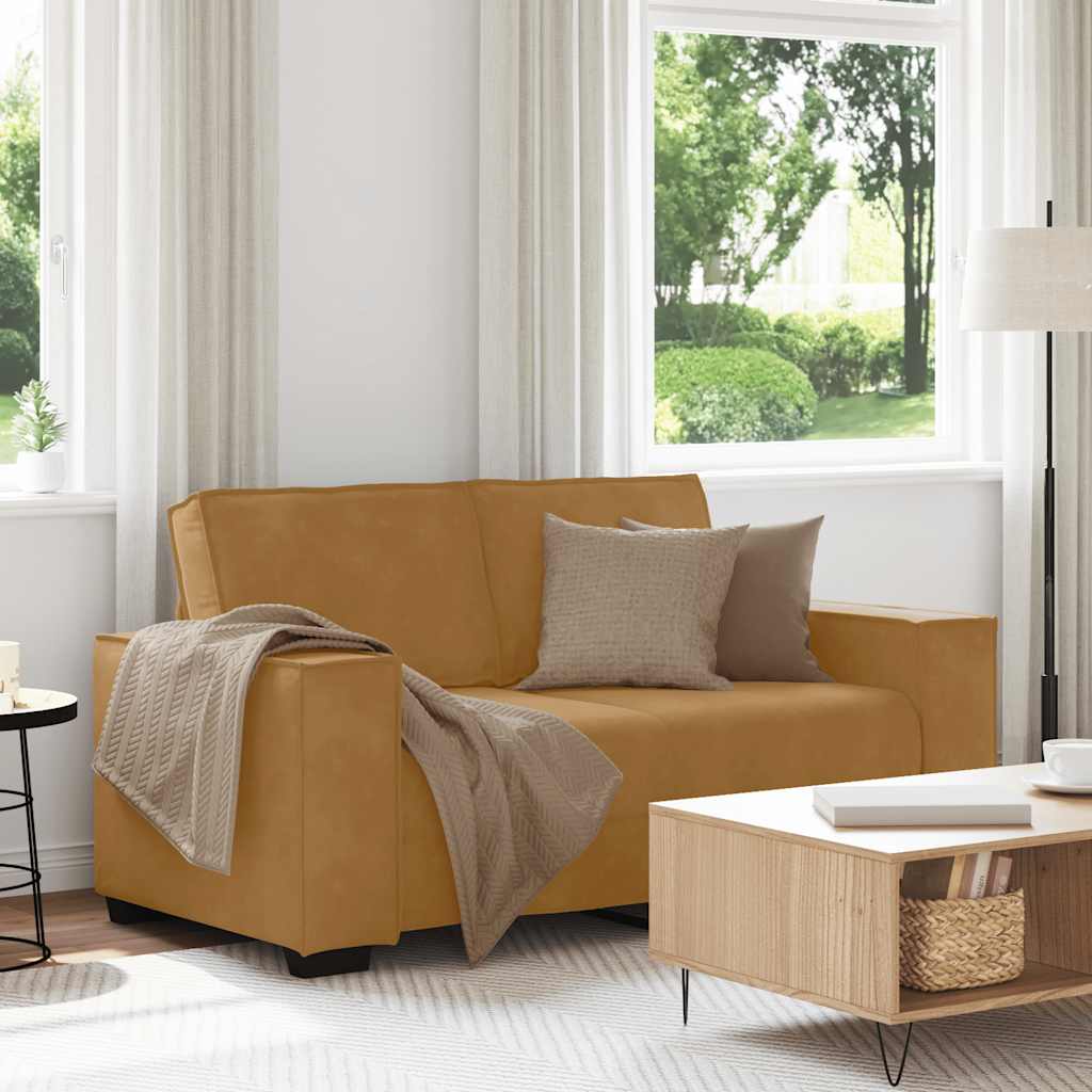 vidaXL 2-personers sofa 160x78x84 cm fløjl brun