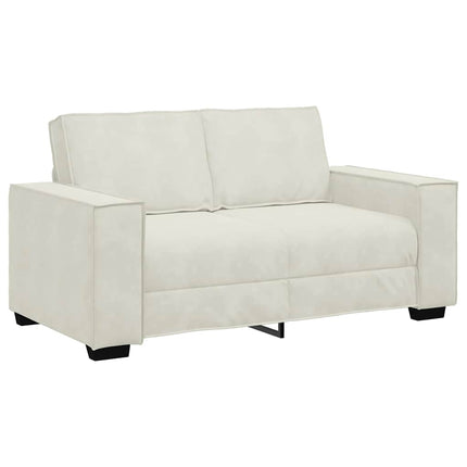 2-personers sofa 160x78x84 cm velour cremefarvet