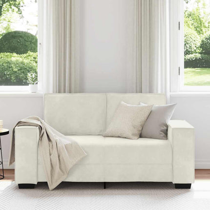 2-personers sofa 160x78x84 cm velour cremefarvet