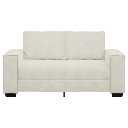 2-personers sofa 160x78x84 cm velour cremefarvet