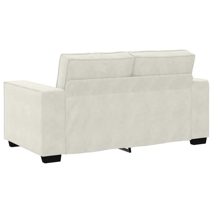 2-personers sofa 160x78x84 cm velour cremefarvet
