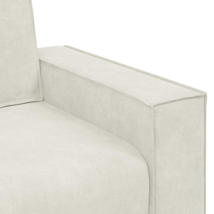 2-personers sofa 160x78x84 cm velour cremefarvet