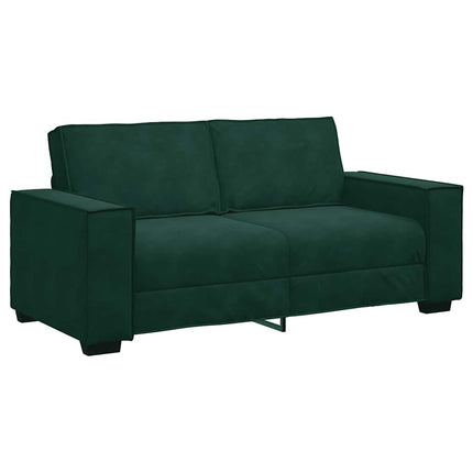 2-personers sofa 180x78x84 cm fløjl mørkegrøn