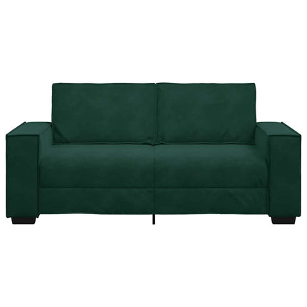 2-personers sofa 180x78x84 cm fløjl mørkegrøn