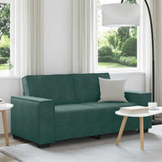 2-personers sofa 140 cm fløjl mørkegrøn