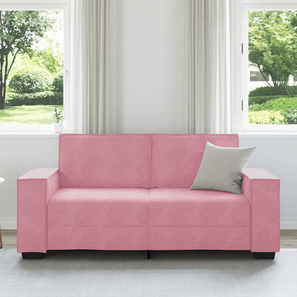 2-personers sofa 180x78x84 cm fløjl lyserød
