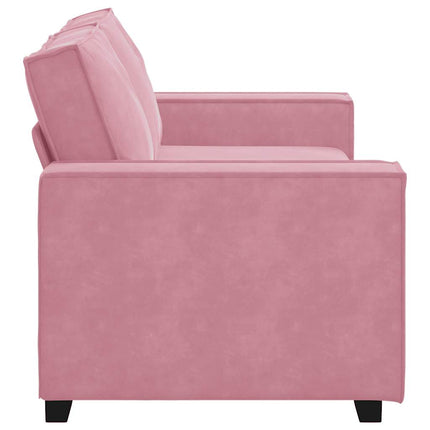 2-personers sofa 180x78x84 cm fløjl lyserød