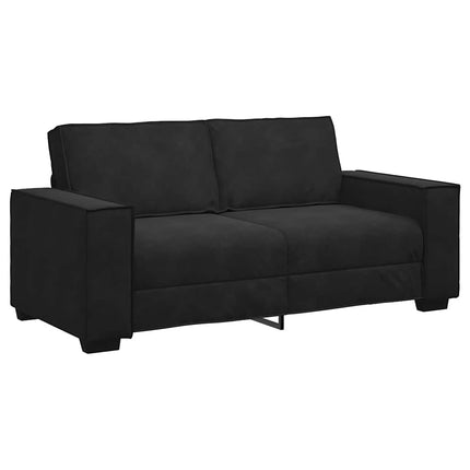 2-personers sofa 180x78x84 cm fløjl sort