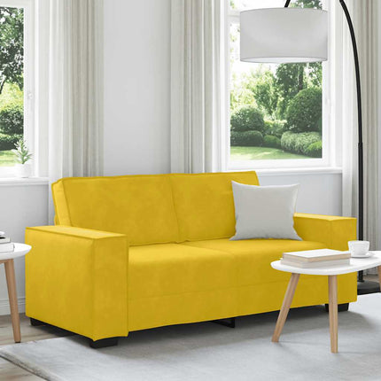 2-personers sofa 180x78x84 cm fløjl gul