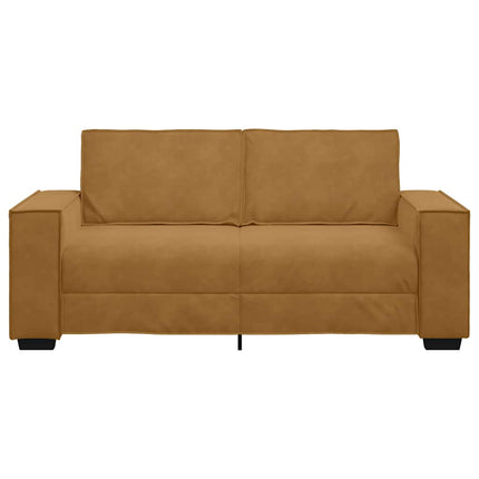 2-personers sofa 180x78x84 cm fløjl brun