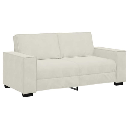 2-personers sofa 180x78x84 cm velour cremefarvet