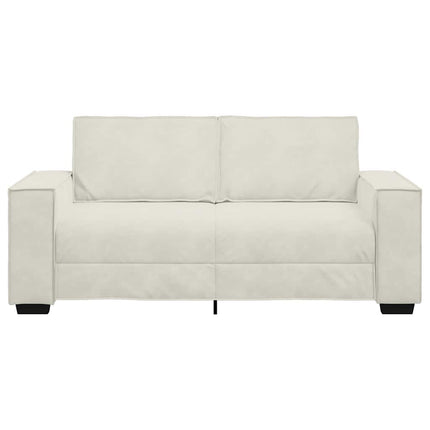 2-personers sofa 180x78x84 cm velour cremefarvet