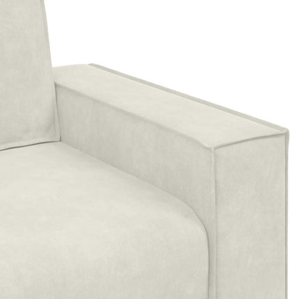 2-personers sofa 180x78x84 cm velour cremefarvet