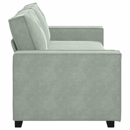3-personers sofa 220x78x84 cm velour lysegrå