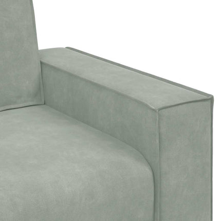3-personers sofa 220x78x84 cm velour lysegrå