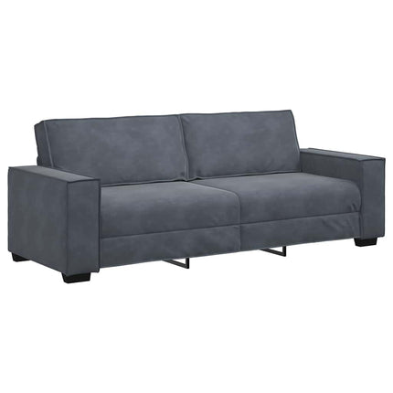 3-personers sofa 220x78x84 cm fløjl mørkegrå