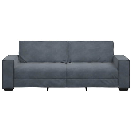 3-personers sofa 220x78x84 cm fløjl mørkegrå