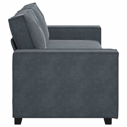 3-personers sofa 220x78x84 cm fløjl mørkegrå