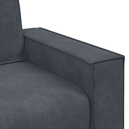 3-personers sofa 220x78x84 cm fløjl mørkegrå