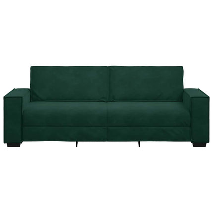 3-personers sofa 220x78x84 cm fløjl mørkegrøn