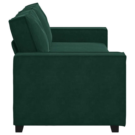 3-personers sofa 220x78x84 cm fløjl mørkegrøn
