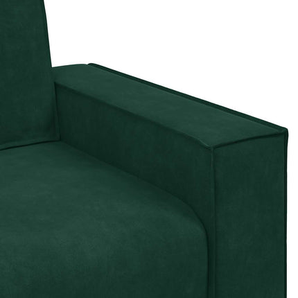 3-personers sofa 220x78x84 cm fløjl mørkegrøn