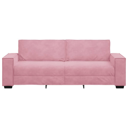 3-personers sofa 220x78x84 cm fløjl lyserød