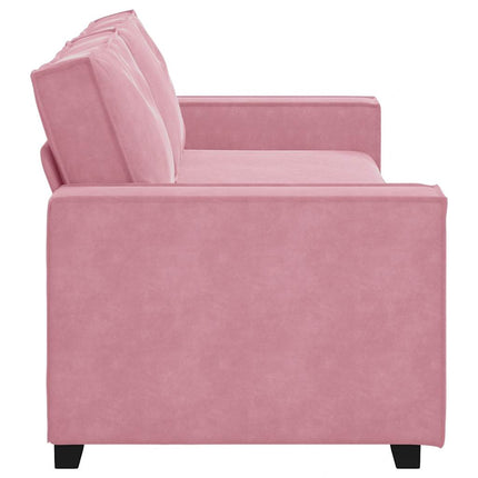 3-personers sofa 220x78x84 cm fløjl lyserød
