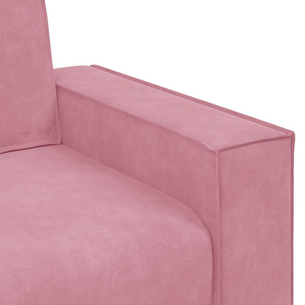 3-personers sofa 220x78x84 cm fløjl lyserød