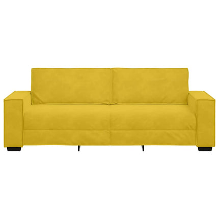 3-personers sofa 220x78x84 cm velour gul