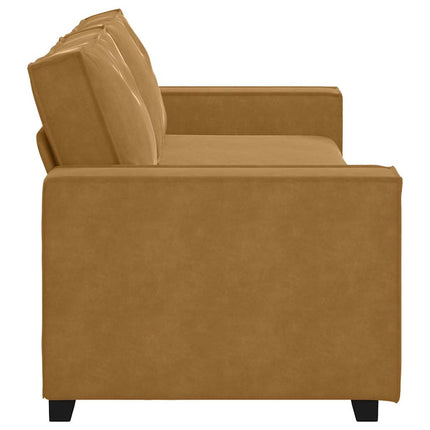 3-personers sofa 220x78x84 cm fløjl brun
