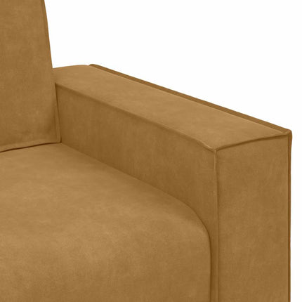 3-personers sofa 220x78x84 cm fløjl brun