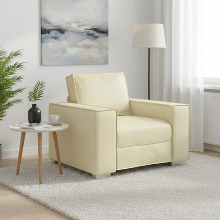 Sofa Stol Creme 100 cm Faux læder