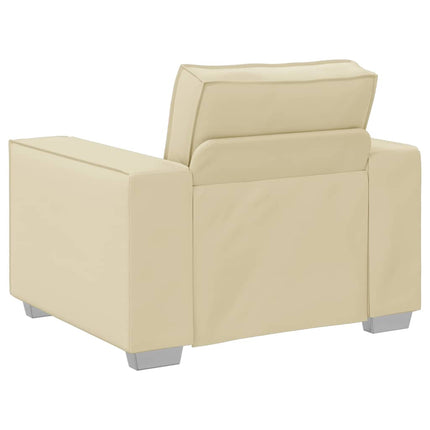 Sofa Stol Creme 100 cm Faux læder