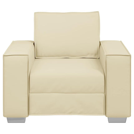 Sofa Stol Creme 100 cm Faux læder