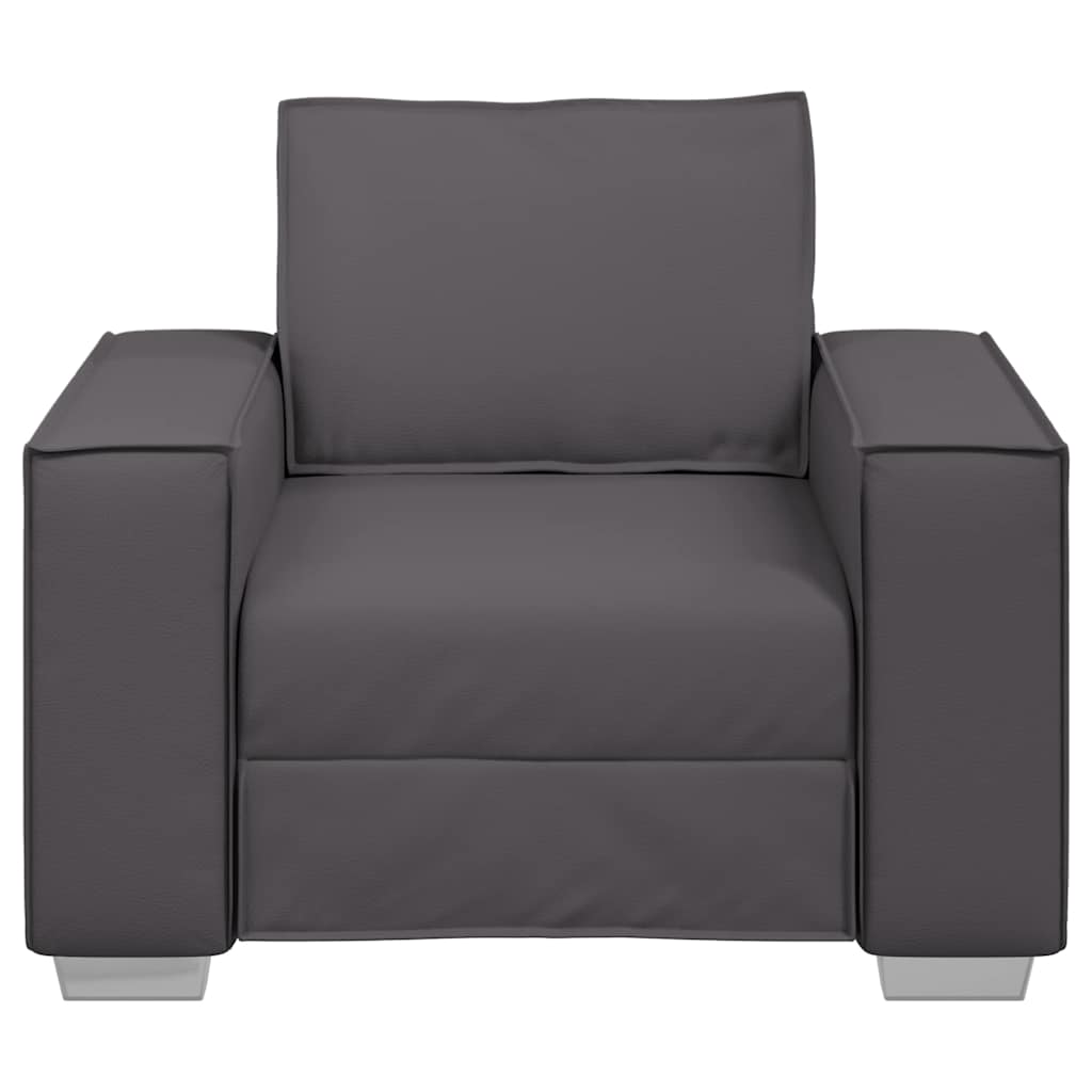 Sofastol med pude Grå 99 x 78 x 84 cm Kunstlæder